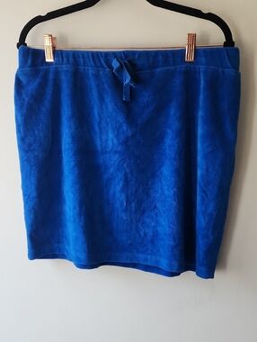 Juicy Couture Royal Blue Velour Mini Skirt, Size XL